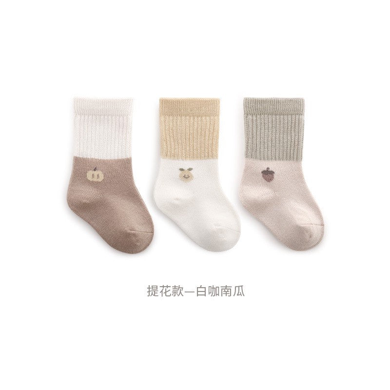 [3 PSG] 0-3 thn | KAOS KAKI BAYI BASIC ANAK IMPOR SOCKS LUCU KARAKTER KARTUN UNISEX Catalog NMBB FL