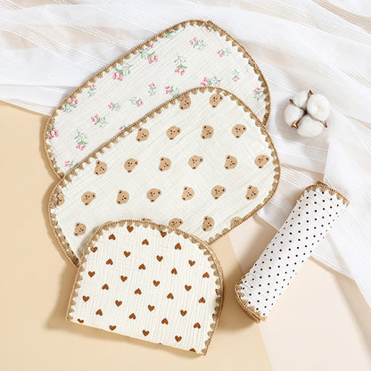 23x38 cm Burp Bib | Celemek Bahu Makan Sapu Tangan Bayi Anak | Washlap Washcloth Catalog DQIN DL