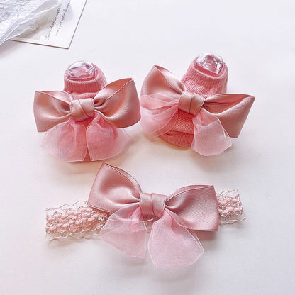 0-2 thn | 2in1 (Kaos kaki + Bandana) BAYI ANAK IMPOR SOCKS LUCU ANAK PEREMPUAN catalog JYRF FN