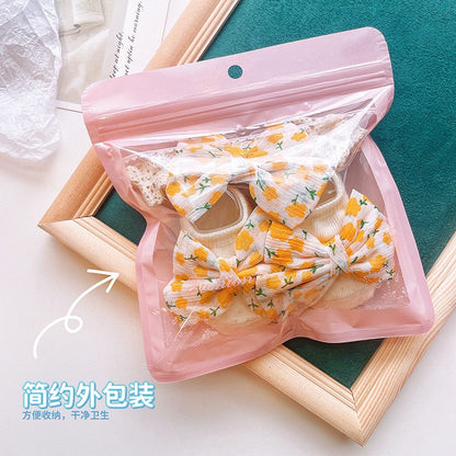 0-2 thn | 2in1 (Kaos kaki + Bandana) BAYI ANAK IMPOR SOCKS LUCU ANAK PEREMPUAN catalog JYRF FN