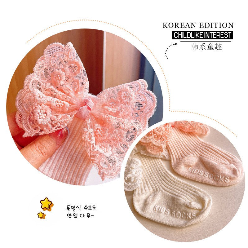 1-3 thn | 2in 1 (Kaos kaki + Bandana) BAYI ANAK IMPOR SOCKS LUCU ANAK PEREMPUAN catalog JYRF FL
