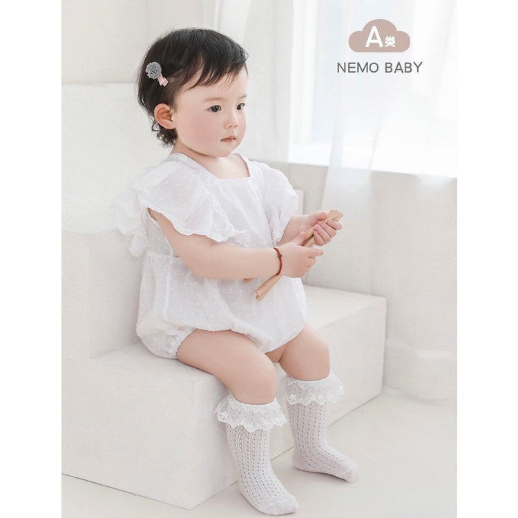 0-3 thn | KAOS KAKI POLOS LACE  BAYI ANAK NEWBORN SOCKS PEREMPUAN catalog NMBB FT
