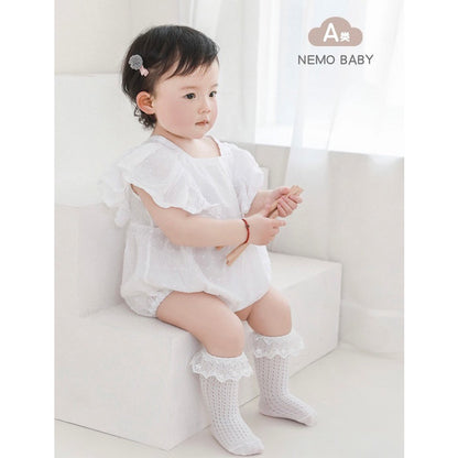 0-3 thn | KAOS KAKI POLOS LACE  BAYI ANAK NEWBORN SOCKS PEREMPUAN catalog NMBB FT