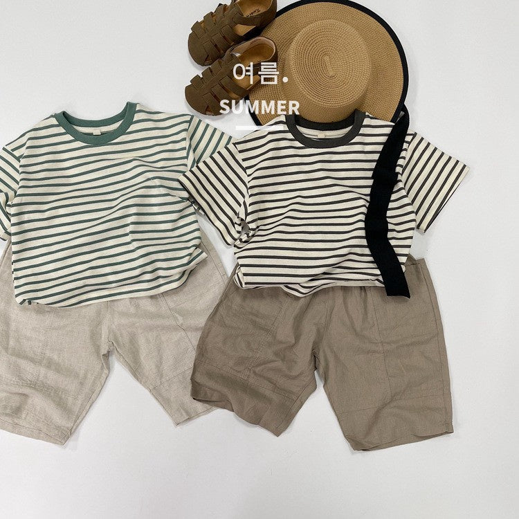 1-5thn | Tshirt Kaos Korea Basic Lengan Pendek Anak Laki-laki Pakaian Bayi KQHZ catalog KAB