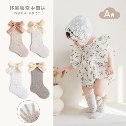 0-3 thn | KAOS KAKI RIBBON PITA BAYI ANAK NEWBORN SOCKS PEREMPUAN catalog NMBB FS