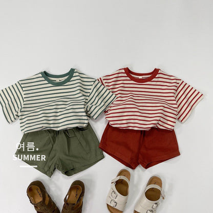 1-5thn | Tshirt Kaos Korea Basic Lengan Pendek Anak Laki-laki Pakaian Bayi KQHZ catalog KAB