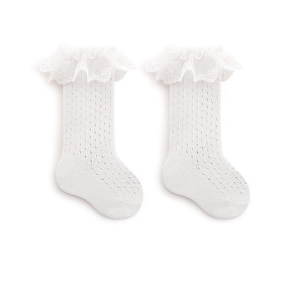 0-3 thn | KAOS KAKI POLOS LACE  BAYI ANAK NEWBORN SOCKS PEREMPUAN catalog NMBB FT