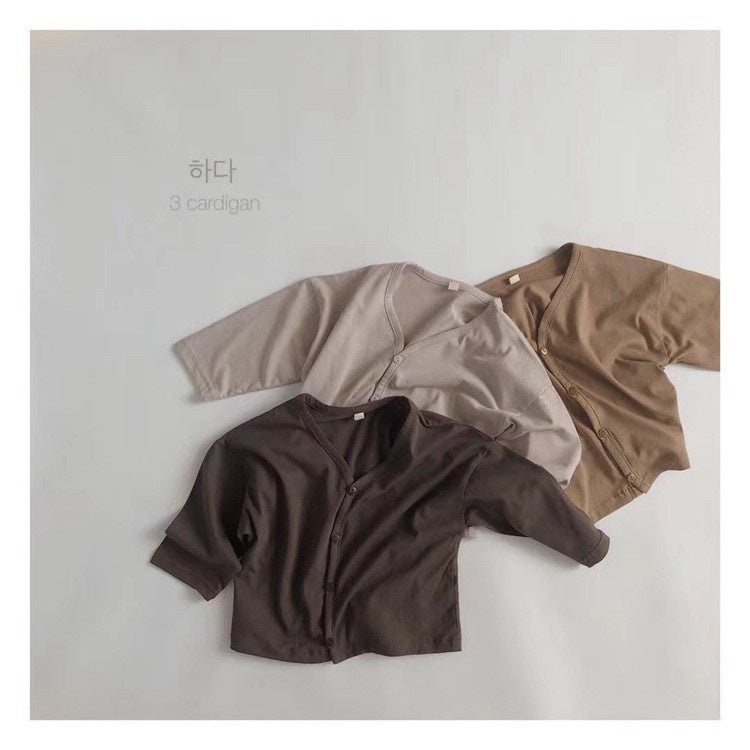 1-5thn | Kardigan Korea Basic Baju Atasan Outer Lengan Panjang Anak Pakaian Bayi KQHZ catalog KV