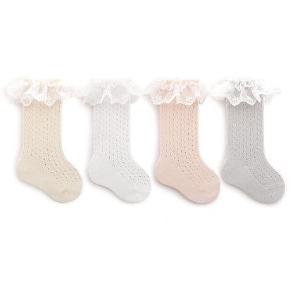 0-3 thn | KAOS KAKI POLOS LACE  BAYI ANAK NEWBORN SOCKS PEREMPUAN catalog NMBB FT
