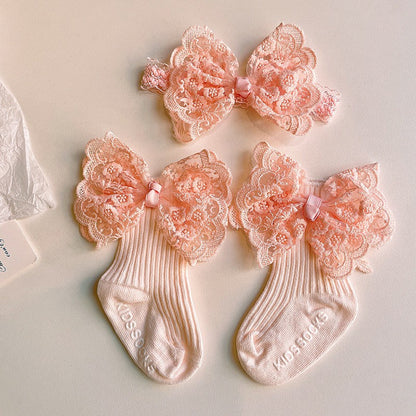 1-3 thn | 2in 1 (Kaos kaki + Bandana) BAYI ANAK IMPOR SOCKS LUCU ANAK PEREMPUAN catalog JYRF FL