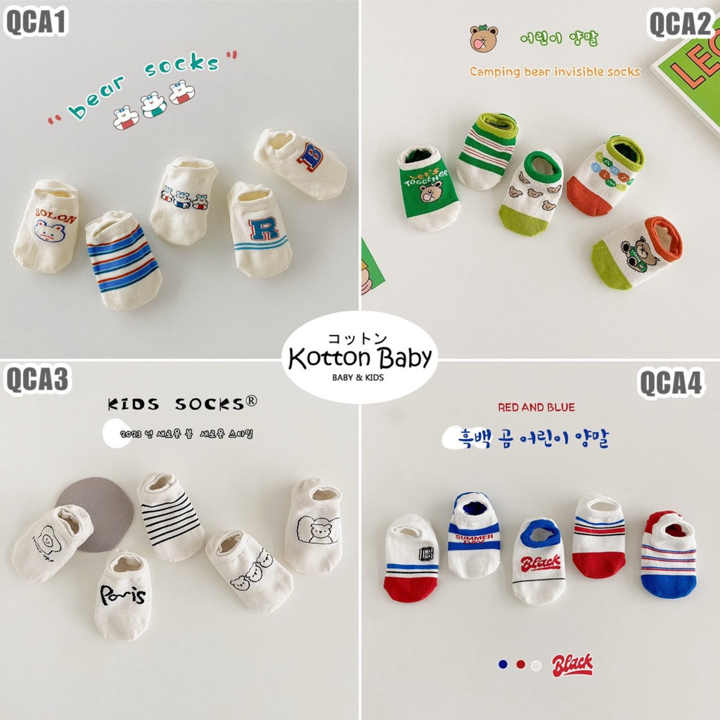 [5PSG] 0-3 thn | KAOS KAKI BAYI ANAK IMPOR NEWBORN SOCKS LUCU KARAKTER KARTUN catalog QN QCA