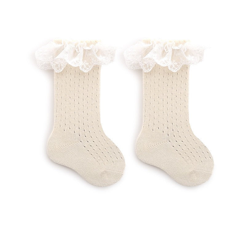 0-3 thn | KAOS KAKI POLOS LACE  BAYI ANAK NEWBORN SOCKS PEREMPUAN catalog NMBB FT