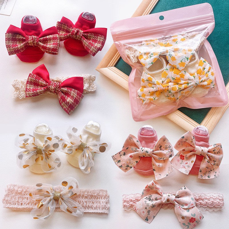 0-2 thn | 2in1 (Kaos kaki + Bandana) BAYI ANAK IMPOR SOCKS LUCU ANAK PEREMPUAN catalog JYRF FN