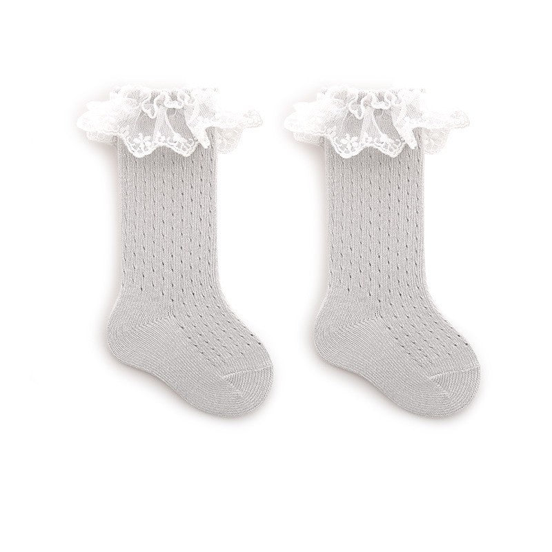 0-3 thn | KAOS KAKI POLOS LACE  BAYI ANAK NEWBORN SOCKS PEREMPUAN catalog NMBB FT