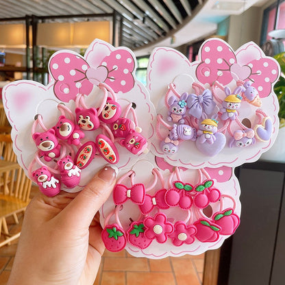 (isi 5pcs) Set Ikat rambut | Pita Karet Rambut | bayi anak import perempuan aksesoris catalog JYRF FO