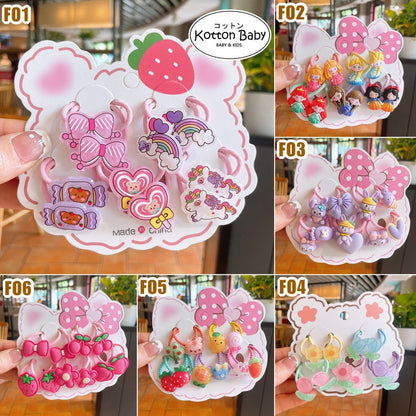 (isi 5pcs) Set Ikat rambut | Pita Karet Rambut | bayi anak import perempuan aksesoris catalog JYRF FO