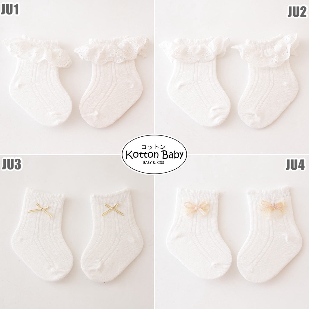 0-3 thn | KAOS KAKI POLOS BAYI ANAK IMPOR NEWBORN SOCKS PEREMPUAN catalog JCZZ JU
