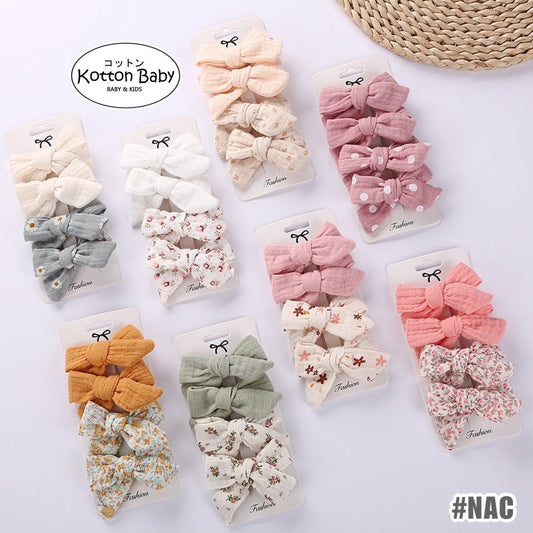(set 4pcs) Jepitan rambut | Pita Rambut | bayi anak premium import perempuan catalog QUIN NAC
