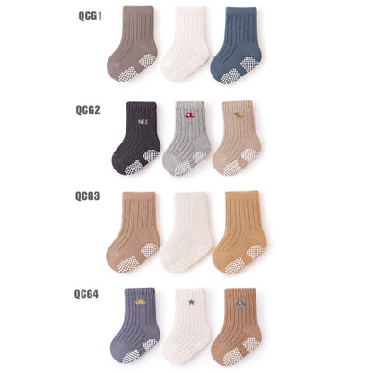 [3 PSG] 0-3 thn | KAOS KAKI BAYI ANAK IMPOR SOCKS LUCU KARAKTER KARTUN UNISEX catalog QN QCG