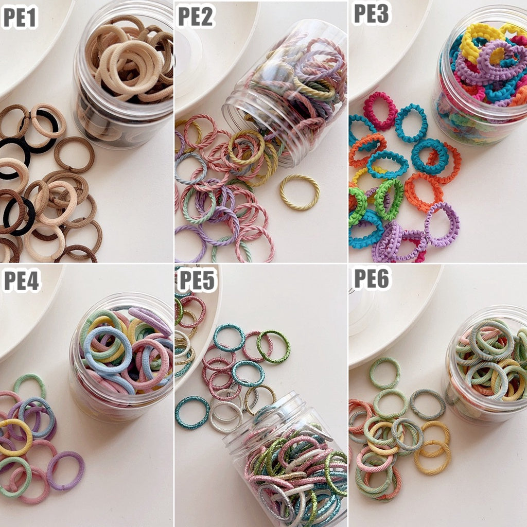 (1 Box) Set Ikat rambut | Pita Karet Rambut | bayi anak import perempuan aksesoris catalog WGEP PE