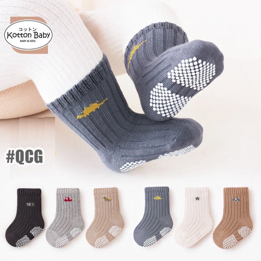 [3 PSG] 0-3 thn | KAOS KAKI BAYI ANAK IMPOR SOCKS LUCU KARAKTER KARTUN UNISEX catalog QN QCG