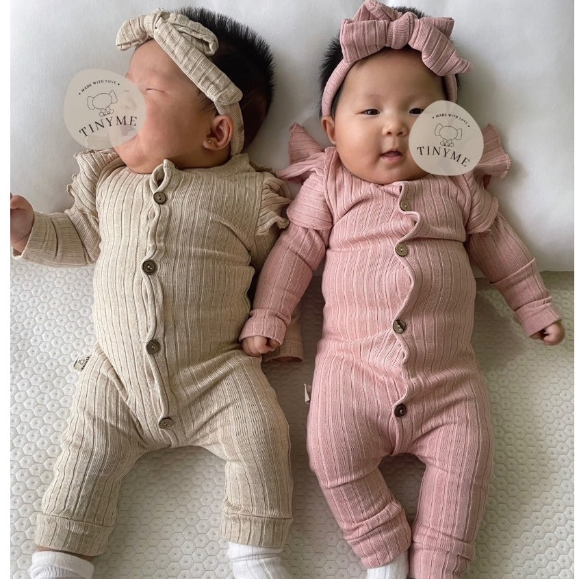 TINYME (free bandana) 0-12bln JUMPER RUFFLE BASIC BAYI | JUMPSUIT ROMPER BAJU PAKAIAN ANAK catalog TMTM ALICE