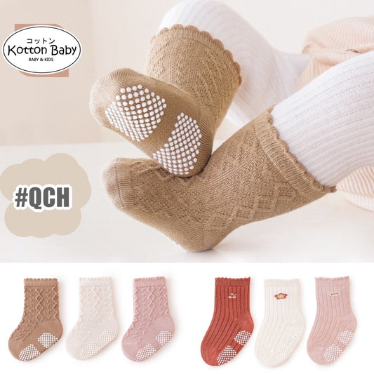 [3 PSG] 0-3 thn | KAOS KAKI BAYI ANAK IMPOR SOCKS LUCU KARAKTER KARTUN UNISEX catalog QN QCH