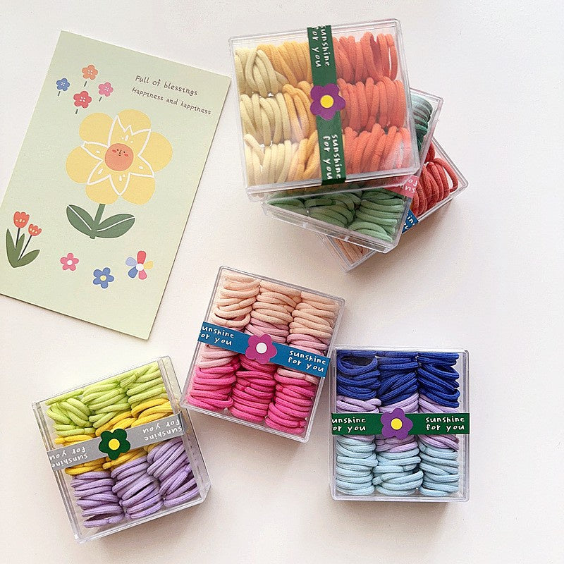 (1 Box) Set Ikat rambut | Pita Karet Rambut | bayi anak import perempuan aksesoris catalog WGEP PG