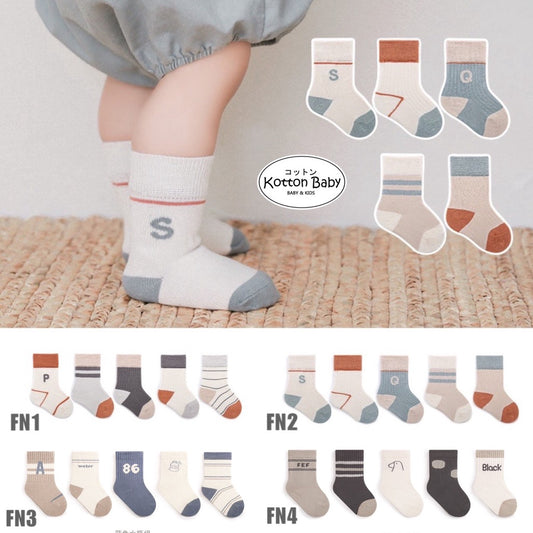 [5 PSG] 0-5 thn | KAOS KAKI BAYI ANAK IMPOR SOCKS LUCU KARAKTER KARTUN UNISEX catalog NMBB FN