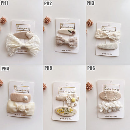 (isi 2pcs) Set Jepitan rambut | Pita Rambut | bayi anak bunga import perempuan aksesoris catalog WGEP PH