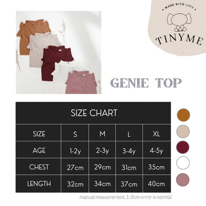 TINYME 1-5thn || ATASAN ANAK KOREA RUFFLE KAOS TOP FORMAL PEREMPUAN Catalog TMTM GENIE