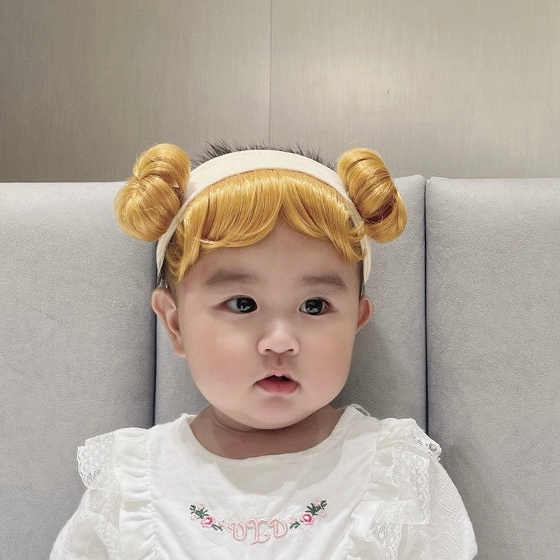 0-3 thn || Bandana Wig Korea Poni Rambut Palsu Topi Cepol Bayi Newborn Anak Catalog OIMG ODR