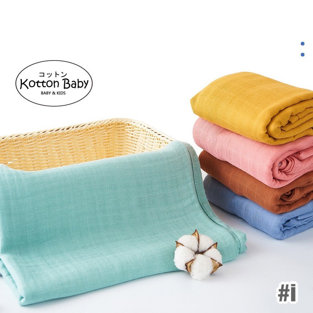 [120x120] Kain Bedong Muslin Polos Bayi | Baby Swaddle Muslin Bamboo | Selimut Bayi Catalog i