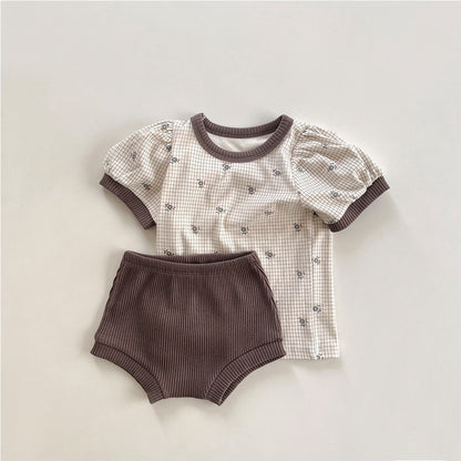 6-24bln SETELAN ATASAN + CELANA ANAK PEREMPUAN KAOS BAJU ANAK PEREMPUAN Catalog TMGF Pi