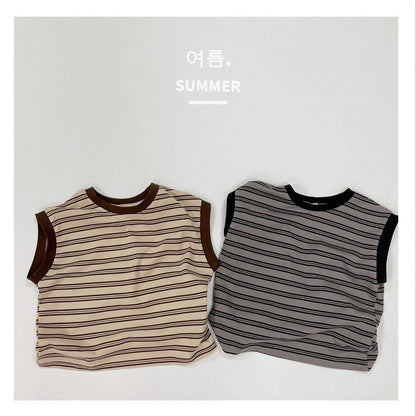 1-5thn | Tshirt Kaos Korea Basic Oblong Kutang Anak Laki-laki Pakaian Bayi KQHZ catalog KAF