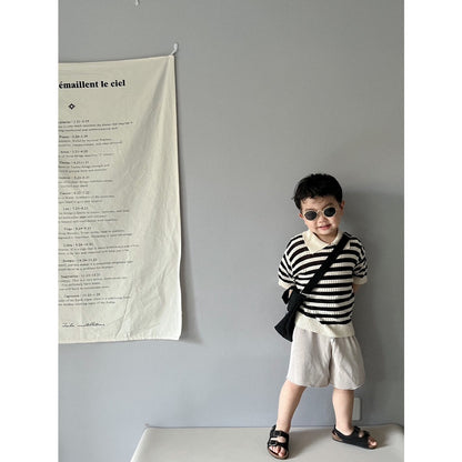 1-5thn | Tshirt Kaos Korea Basic Lengan Pendek Anak Laki-laki Pakaian Bayi MTQN catalog QC