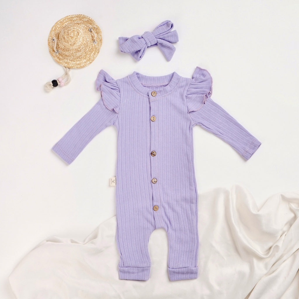 TINYME (free bandana) 0-12bln JUMPER RUFFLE BASIC BAYI | JUMPSUIT ROMPER BAJU PAKAIAN ANAK catalog TMTM ALICE