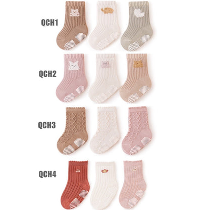 [3 PSG] 0-3 thn | KAOS KAKI BAYI ANAK IMPOR SOCKS LUCU KARAKTER KARTUN UNISEX catalog QN QCH