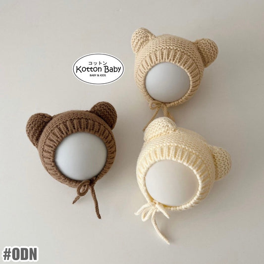 0-2 thn || Topi Bonnet Polos Bayi Newborn Anak Baby Emen Anak Impor Catalog OIMG ODN