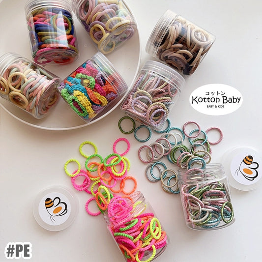 (1 Box) Set Ikat rambut | Pita Karet Rambut | bayi anak import perempuan aksesoris catalog WGEP PE