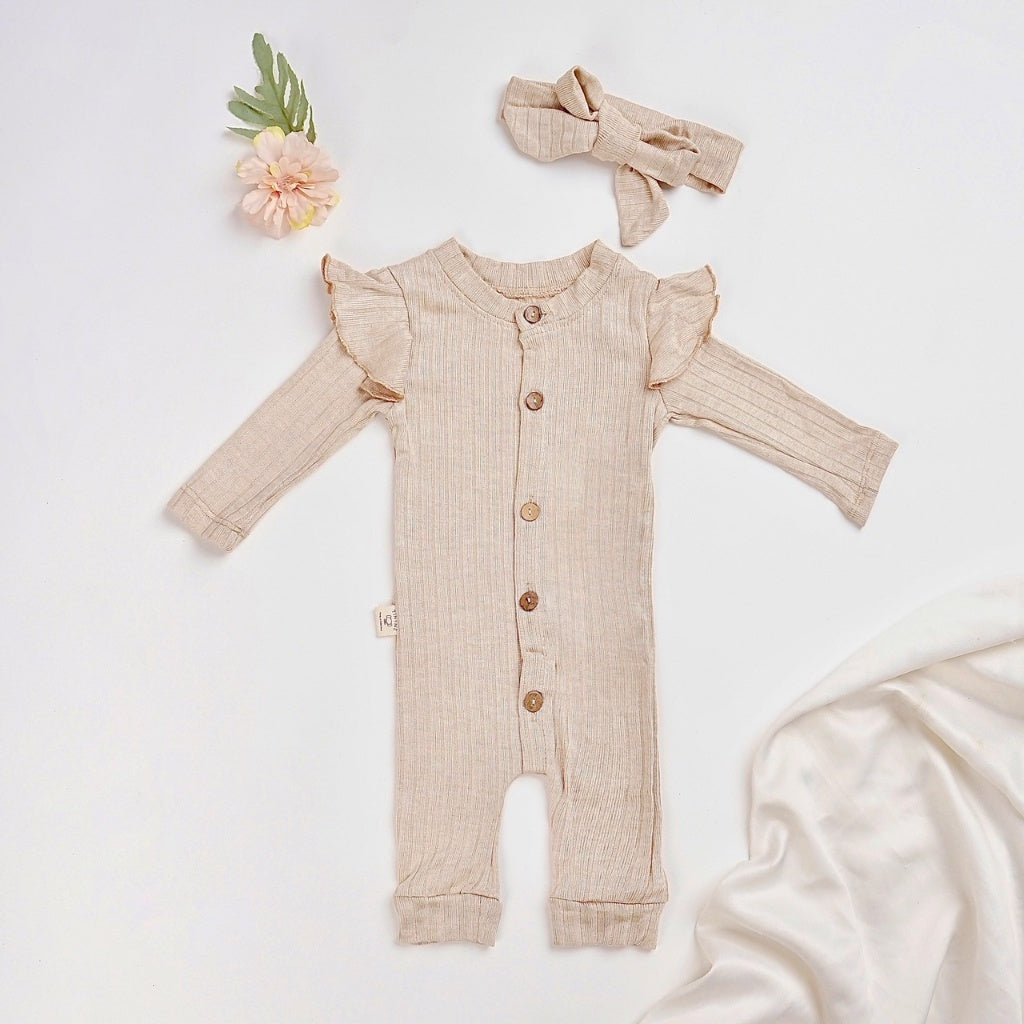 TINYME (free bandana) 0-12bln JUMPER RUFFLE BASIC BAYI | JUMPSUIT ROMPER BAJU PAKAIAN ANAK catalog TMTM ALICE