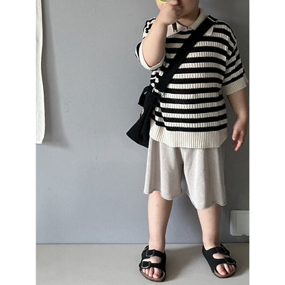 1-5thn | Tshirt Kaos Korea Basic Lengan Pendek Anak Laki-laki Pakaian Bayi MTQN catalog QC