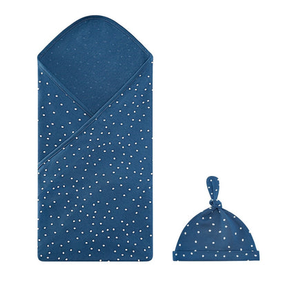 2in1 bedong katun + topi newborn set kain swaddle bayi catalog NSLR RD