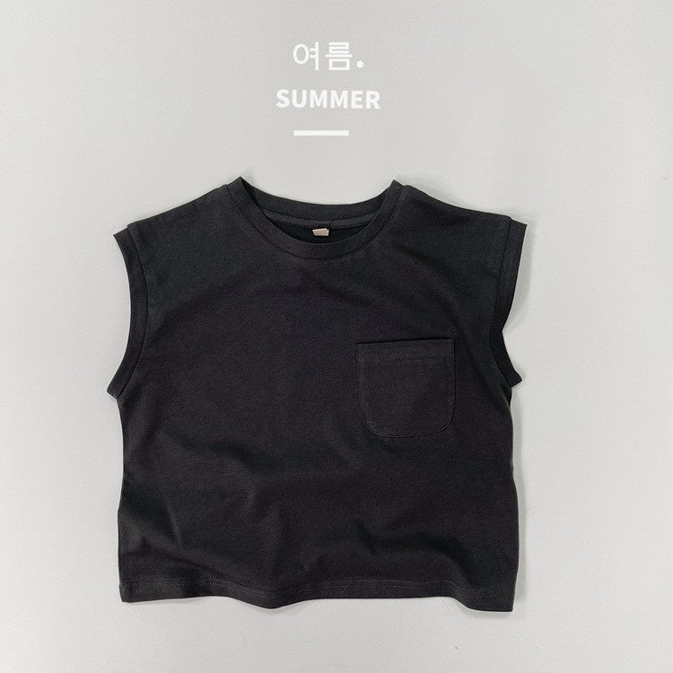 1-5thn | Tshirt Kaos Korea Basic Oblong Kutang Anak Laki-laki Pakaian Bayi KQHZ catalog KAE