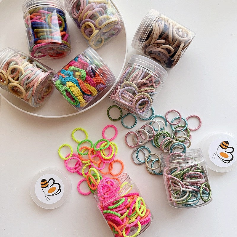 (1 Box) Set Ikat rambut | Pita Karet Rambut | bayi anak import perempuan aksesoris catalog WGEP PE