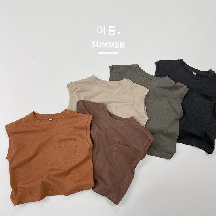 1-5thn | Tshirt Kaos Korea Basic Oblong Kutang Anak Laki-laki Pakaian Bayi KQHZ catalog KAE