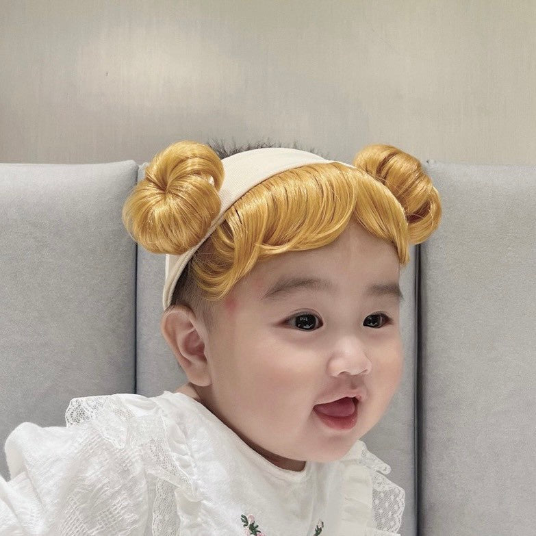 0-3 thn || Bandana Wig Korea Poni Rambut Palsu Topi Cepol Bayi Newborn Anak Catalog OIMG ODR