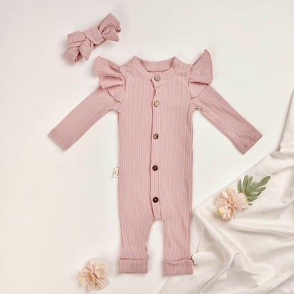 TINYME (free bandana) 0-12bln JUMPER RUFFLE BASIC BAYI | JUMPSUIT ROMPER BAJU PAKAIAN ANAK catalog TMTM ALICE