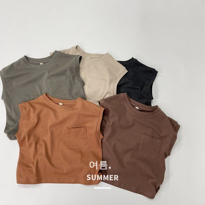1-5thn | Tshirt Kaos Korea Basic Oblong Kutang Anak Laki-laki Pakaian Bayi KQHZ catalog KAE