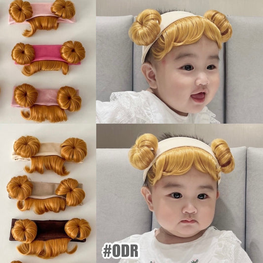 0-3 thn || Bandana Wig Korea Poni Rambut Palsu Topi Cepol Bayi Newborn Anak Catalog OIMG ODR